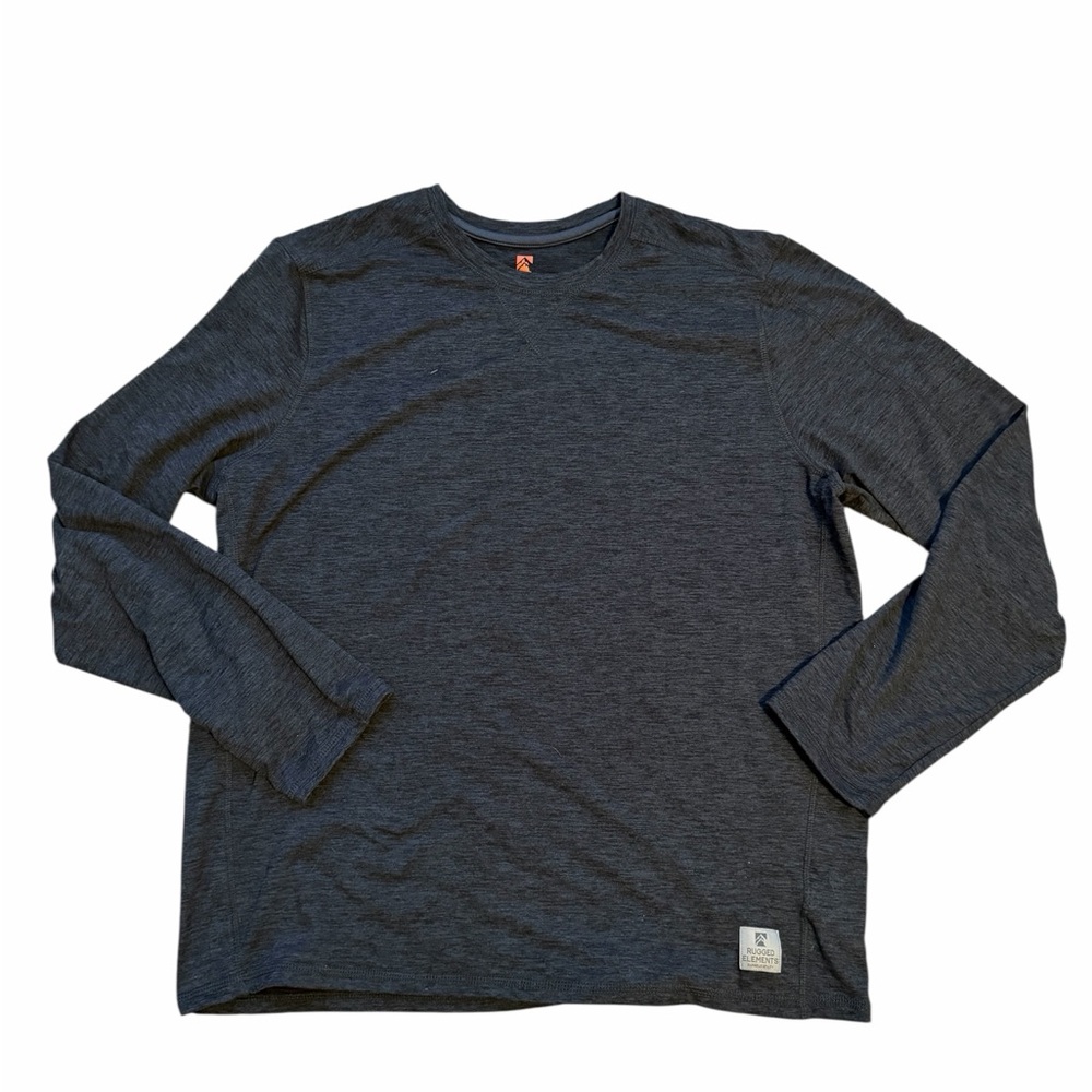 Rugged Elements Durable Utility Mens Size Large Long Sleeve T-Shirt Dark Gray